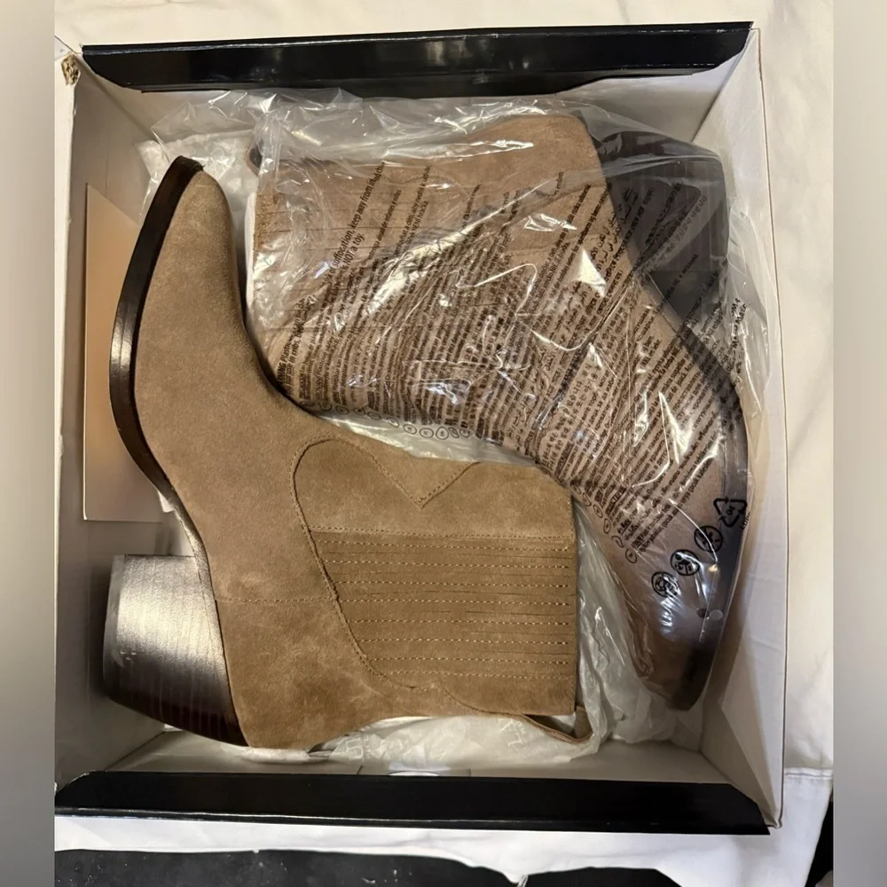 Ralph Lauren Racquel Womens Pointed Toe Leather Booties - Grey Suede - 10 - Picture 7 of 8